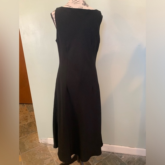 Studio I Black A-Line Sleeveless Evening Dress Bead Detail Women’s Size 14 - Picture 5 of 9